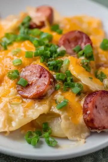 Crockpot Kielbasa Pierogi Casserole