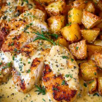 Easy Creamy Dijon Chicken and Potatoes