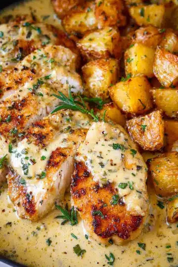 Easy Creamy Dijon Chicken and Potatoes